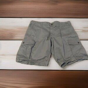 Gap‎ Khakis Cargo Shorts Mens 40 Gray Lived in Short Short Rode Pockets Casual